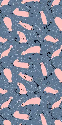 Modern roller blind con diseño de gatos rosas