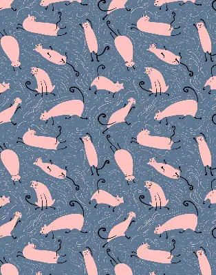 Modern roller blind con diseño de gatos rosas
