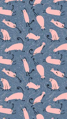 Modern roller blind con diseño de gatos rosas