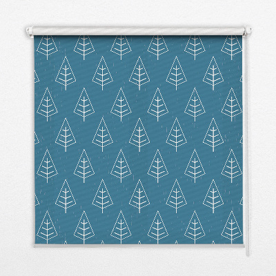 Modern roller blind con diseño de árboles bajo la lluvia