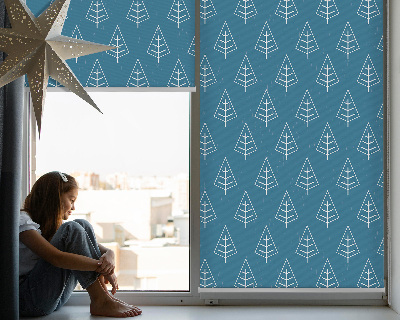 Modern roller blind con diseño de árboles bajo la lluvia