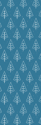Modern roller blind con diseño de árboles bajo la lluvia