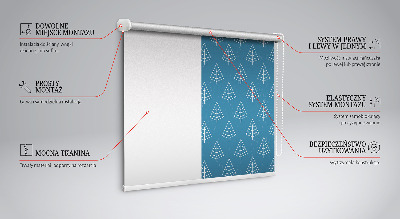 Modern roller blind con diseño de árboles bajo la lluvia