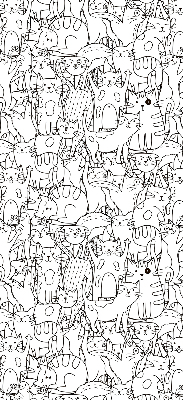 Estor enrollable con dibujo de gatos