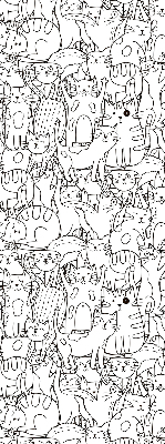 Estor enrollable con dibujo de gatos