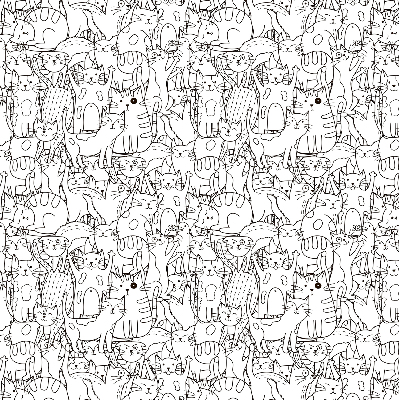 Estor enrollable con dibujo de gatos
