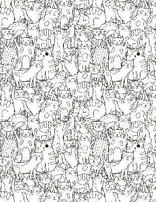Estor enrollable con dibujo de gatos