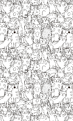 Estor enrollable con dibujo de gatos