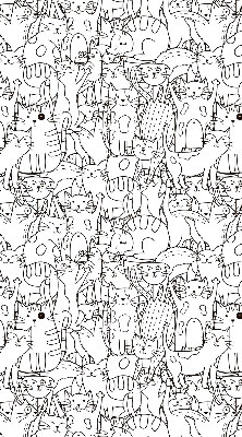 Estor enrollable con dibujo de gatos