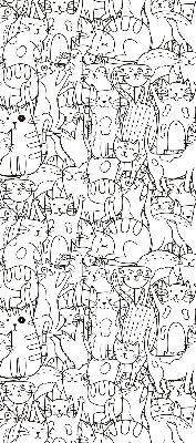 Estor enrollable con dibujo de gatos