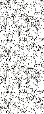 Estor enrollable con dibujo de gatos
