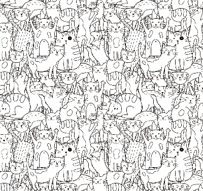 Estor enrollable con dibujo de gatos