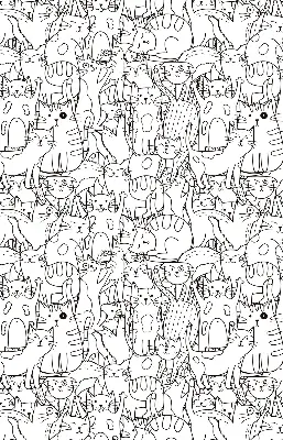Estor enrollable con dibujo de gatos