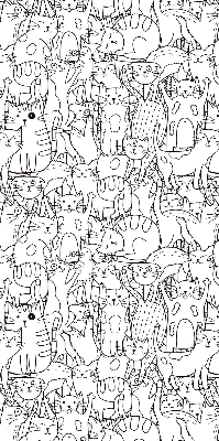 Estor enrollable con dibujo de gatos
