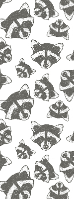 Modern roller blind con motivo de mapaches dibujados