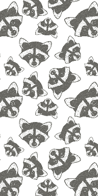Modern roller blind con motivo de mapaches dibujados