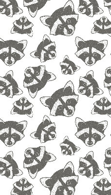 Modern roller blind con motivo de mapaches dibujados
