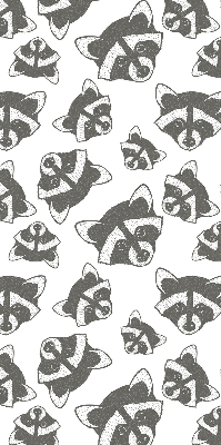 Modern roller blind con motivo de mapaches dibujados