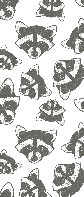 Modern roller blind con motivo de mapaches dibujados