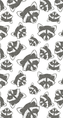 Modern roller blind con motivo de mapaches dibujados