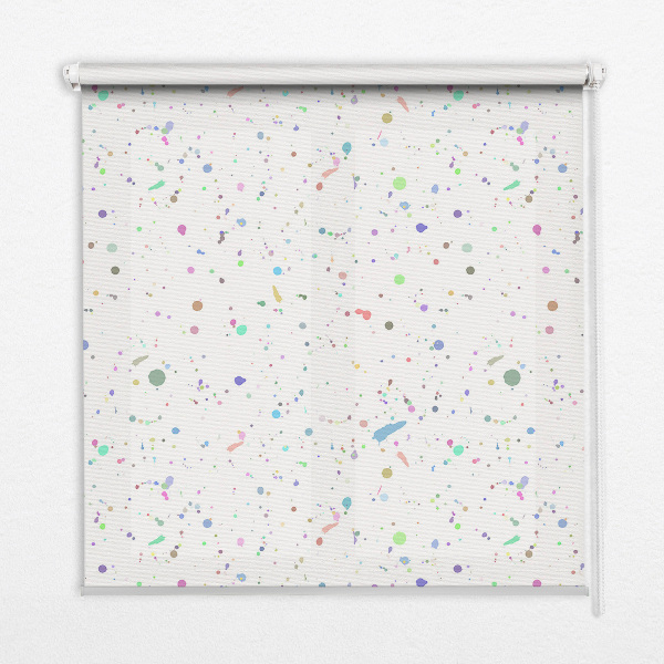 Modern roller blind con diseño de manchas de pintura