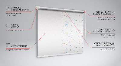 Modern roller blind con diseño de manchas de pintura