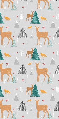 Modern roller blind con diseño de corzo en el bosque