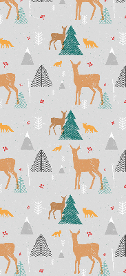 Modern roller blind con diseño de corzo en el bosque