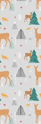 Modern roller blind con diseño de corzo en el bosque
