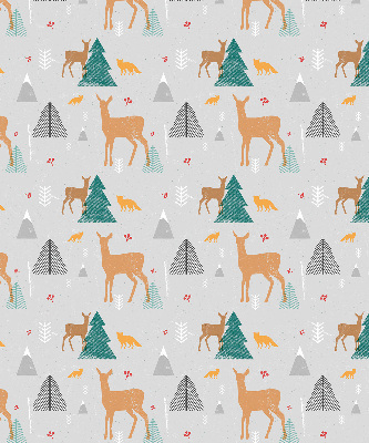 Modern roller blind con diseño de corzo en el bosque