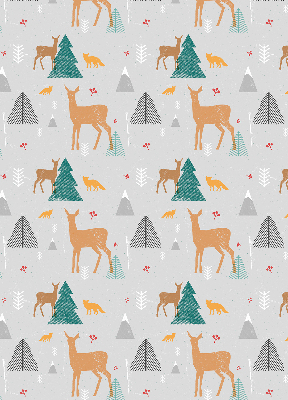 Modern roller blind con diseño de corzo en el bosque