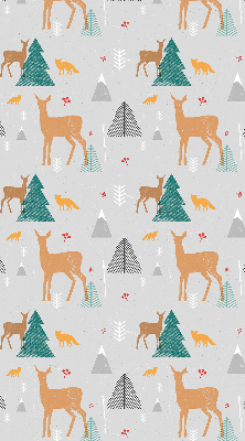 Modern roller blind con diseño de corzo en el bosque