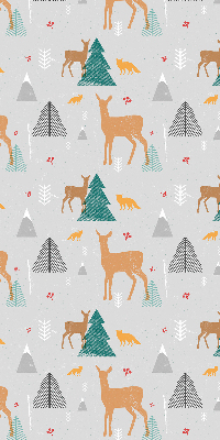 Modern roller blind con diseño de corzo en el bosque