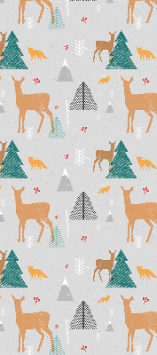 Modern roller blind con diseño de corzo en el bosque