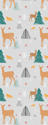 Modern roller blind con diseño de corzo en el bosque