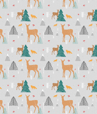 Modern roller blind con diseño de corzo en el bosque