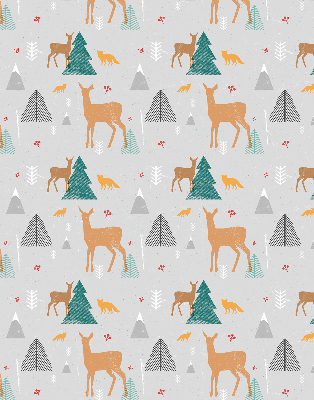 Modern roller blind con diseño de corzo en el bosque