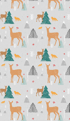 Modern roller blind con diseño de corzo en el bosque