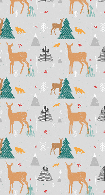 Modern roller blind con diseño de corzo en el bosque