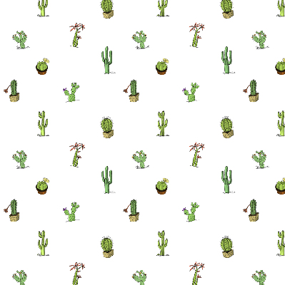 Estor enrollable para ventana con estampado de cactus