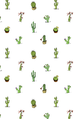 Estor enrollable para ventana con estampado de cactus
