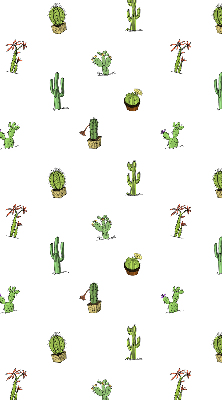 Estor enrollable para ventana con estampado de cactus