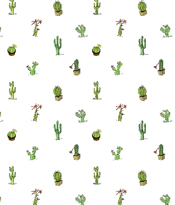 Estor enrollable para ventana con estampado de cactus