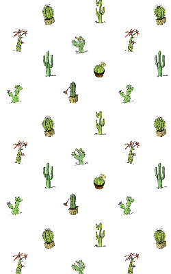 Estor enrollable para ventana con estampado de cactus