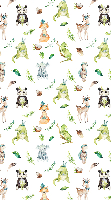 Estor enrollable para ventana con diseño de animales y plantas