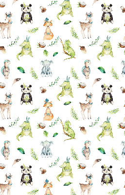 Estor enrollable para ventana con diseño de animales y plantas