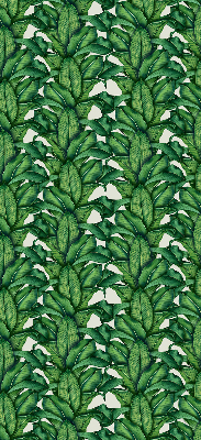 Estor enrollable con estampado de hojas verdes