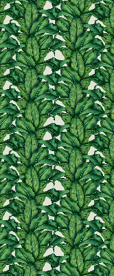Estor enrollable con estampado de hojas verdes