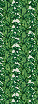Estor enrollable con estampado de hojas verdes