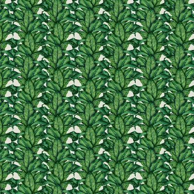 Estor enrollable con estampado de hojas verdes